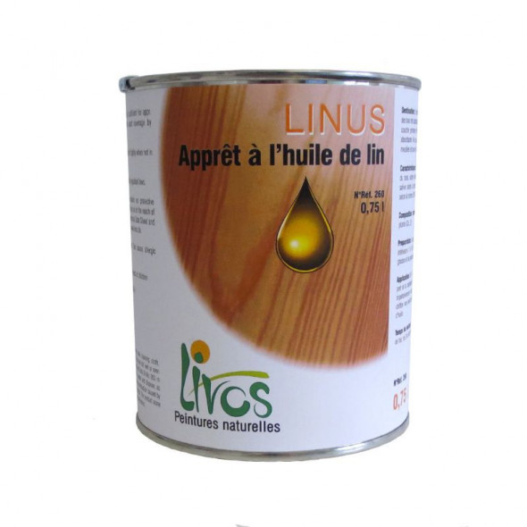Sous-couche bois naturelle chêne int/ext Linus 233 Livos (2,5L/40m2)