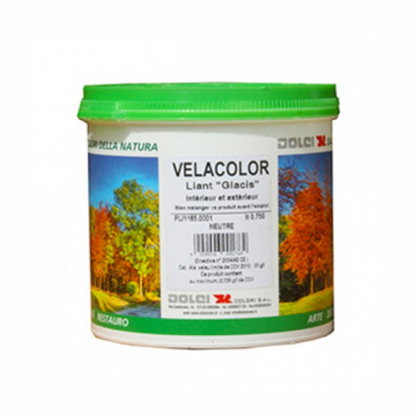 Glacis pour peinture et enduit à la chaux int/ext Velacolor (5L/50m2) Dolci