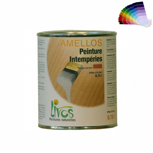 Peinture naturelle satinée, bois extérieur Amellos (1L/22m2) Livos - Peinture  bois et métal - Peintures naturelles - Peintures, Huiles Lasures