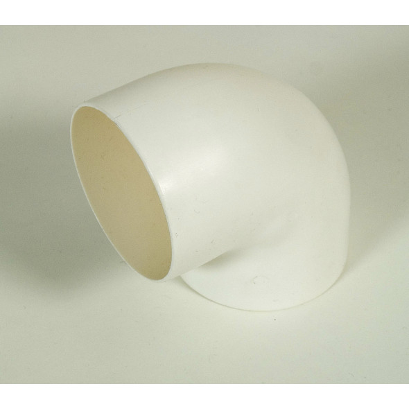 Coude 90° blanc toilette sèche (femelle/femelle) diamètre 75mm 