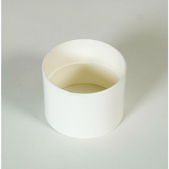 Manchon blanc toilette sèche (femelle/femelle) diamètre 75mm 