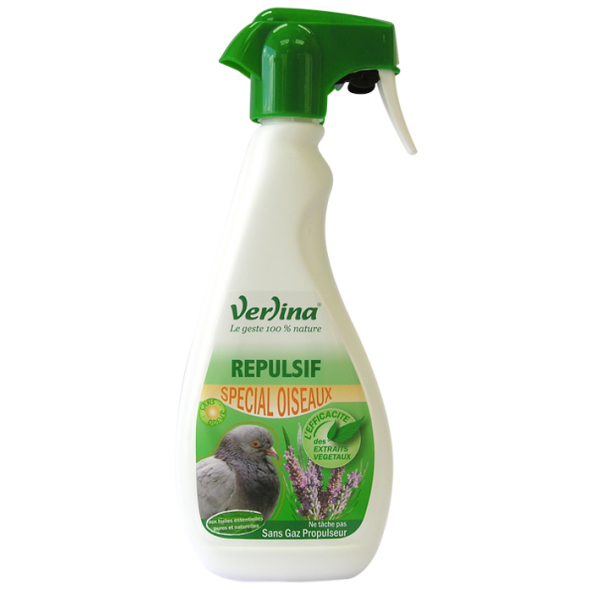 Répulsif oiseaux origine végétale en spray 500ml VERLINA Répulsifs animaux Répulsifs