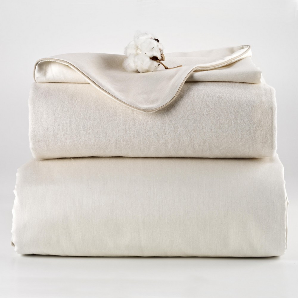 Taie d'oreiller coton BIO Ecru - Linge de lit, alèse ...