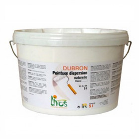 Peinture naturelle, mate, blanche, murs et plafonds intérieur Dubron (1L/8m2) Livos