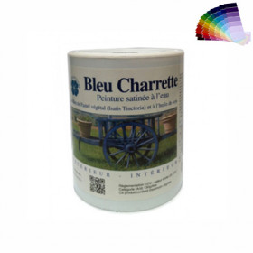 Peinture naturelle bleu charrette pour bois extérieur (1L/10m2) Biorox