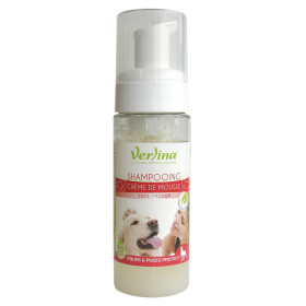 Shampooing naturel chien crème de mousse : protection tiques et puces 150ml VERLINA