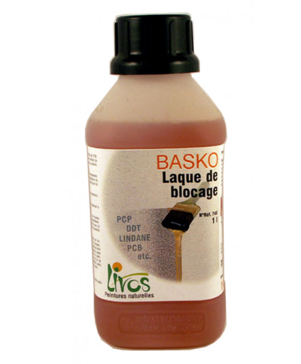 Laque de blocage de substances toxiques Basko (1L/10m2) Livos