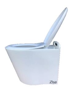 Toilette sèche à compost en bois blanc avec seau inox 15L
