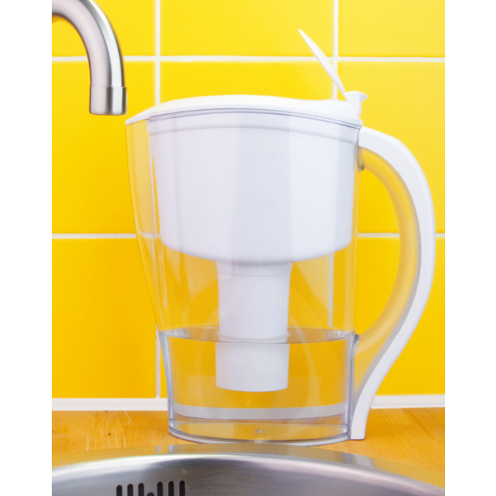 Carafe filtrante sans pile + cartouche ovale blanc soudée - Super