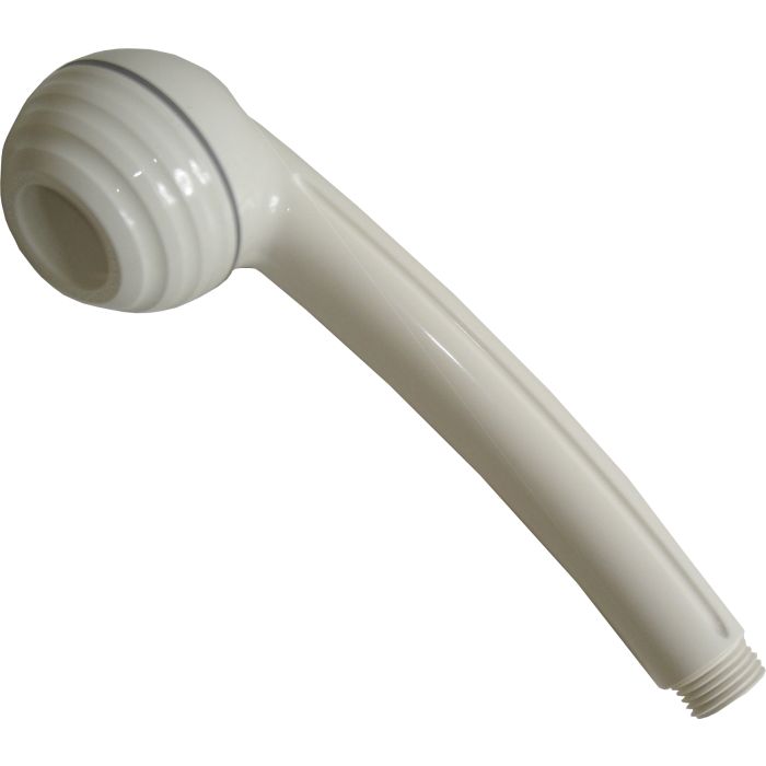 Ensemble de douche blanc composé d'un tuyau blanc de 150 cm, d'un support  de douche blanc, d'une douchette anti-calcaire