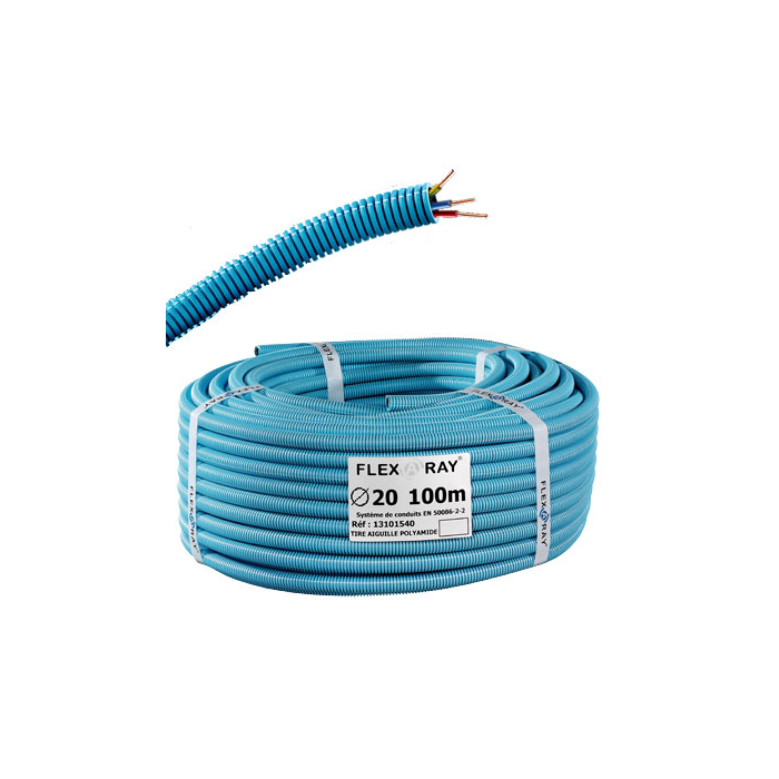 Gaine électrique anti-rayonnement électromagnétique 20mm préfilé 3x2.5 PREFIL'ZEN
