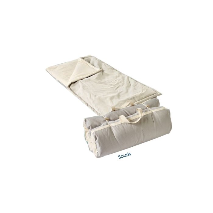 Futon bébé et couette coton bio souris 60x120cm