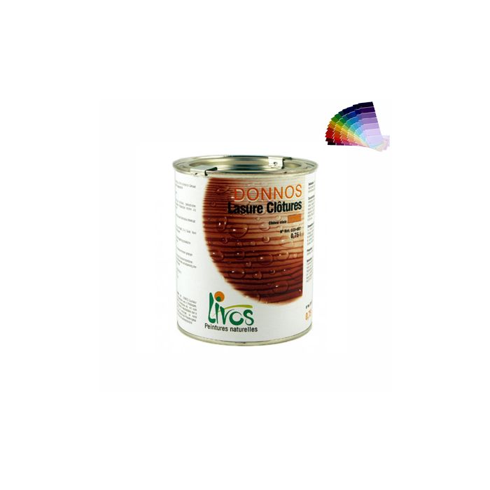 LASURE bois naturelle extérieur intempérie DONNOS à partir de 0,75L  (1L/13m2) Livos