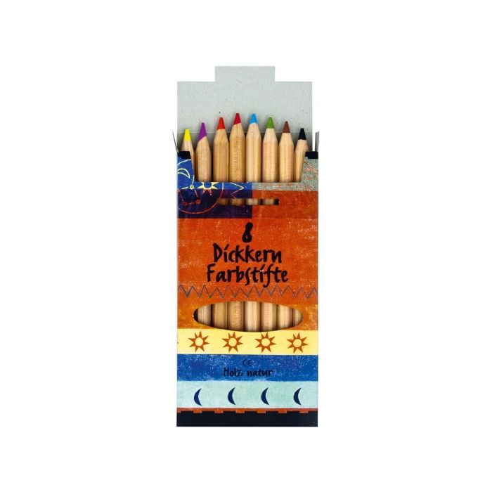 Gros crayons de couleurs: 8 couleurs