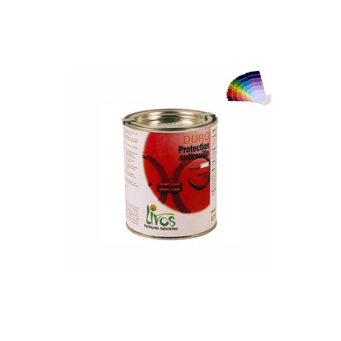 Peinture anti-rouille fer et Métal DURO à partir de 0,75L (1L/16m2) Livos