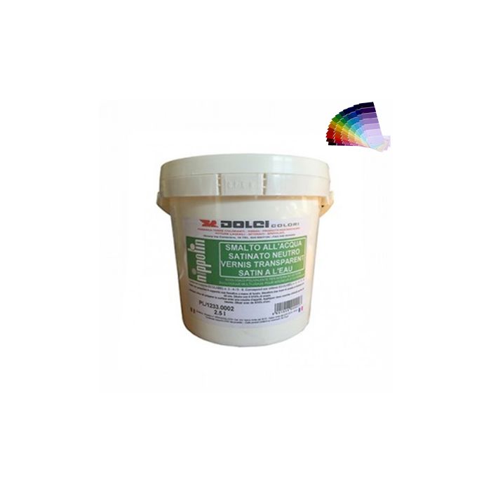 Peinture naturelle satinée couleurs, murs et boiseries int/ext lessivable(1L/11m2) Dolci