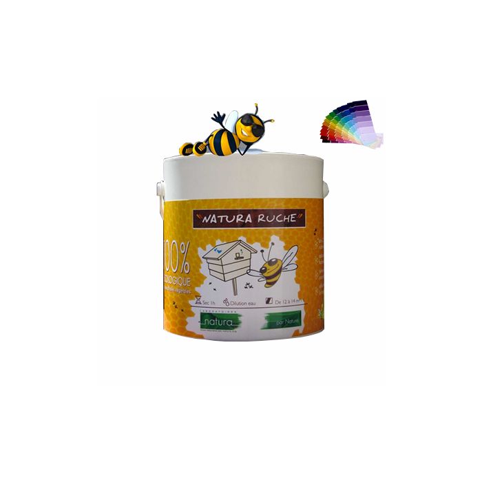 Peinture naturelle pour ruches et bois extérieur (1L/11m2) Natura