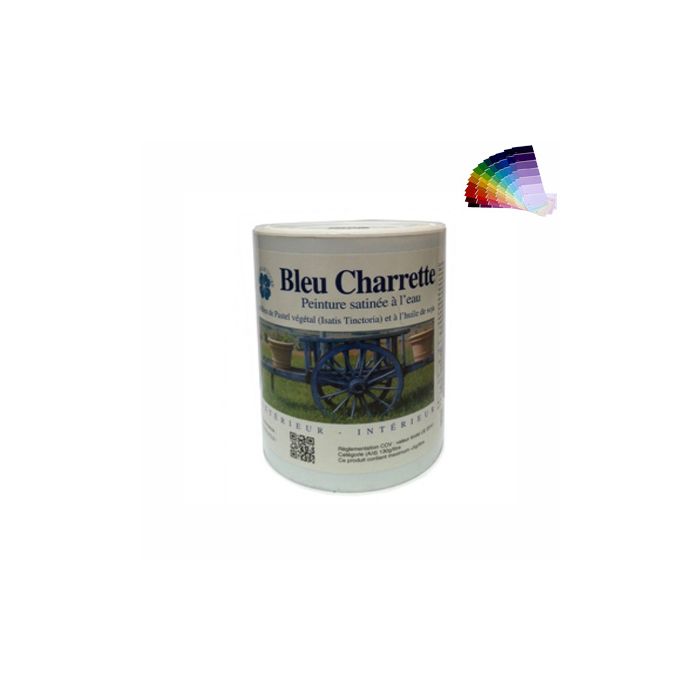 Peinture naturelle bleu charrette pour bois extérieur (1L/10m2) Biorox
