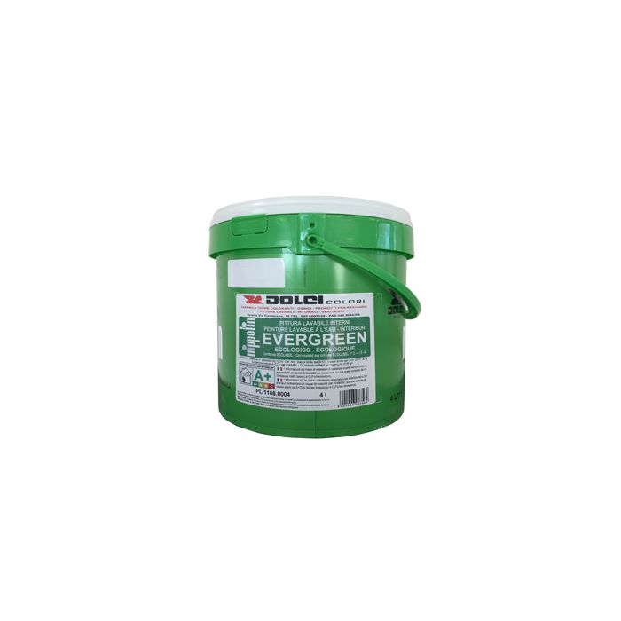 Peinture naturelle mate, mur et plafond intérieur lavable EVERGREEN (1L/11m2) Dolci