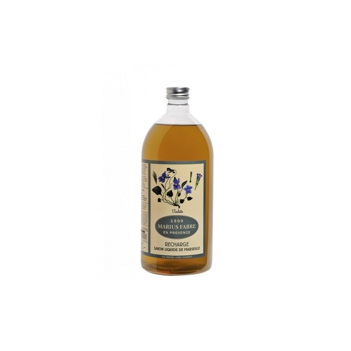 Savon de Marseille écologique recharge liquide à l'huile d'olive parfum violette 1L MARIUS FABRE