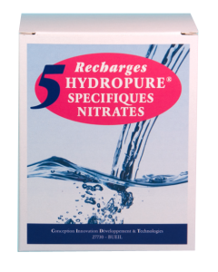 Recharges spécifiques nitrates cartouche ronde ou ovale 125ml lot de 5 HYDROPURE