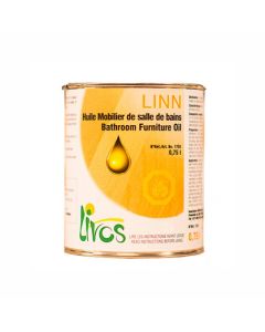 HUILE pour bois naturelle spéciale mobilier de salle de bain LINN (1L12m2 en 3 couches) Livos