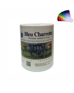 Peinture naturelle bleu charrette pour bois extérieur (1L/10m2) Biorox