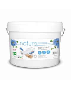 Peinture naturelle blanche mate murs et plafonds intérieur (10L/130m2) Natura