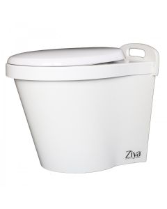 Toilette sèche à compost en bois blanc, sans seau Ziya