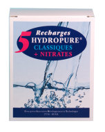 Recharges classiques et nitrates cartouche ronde ou ovale 125ml lot de 5 HYDROPURE