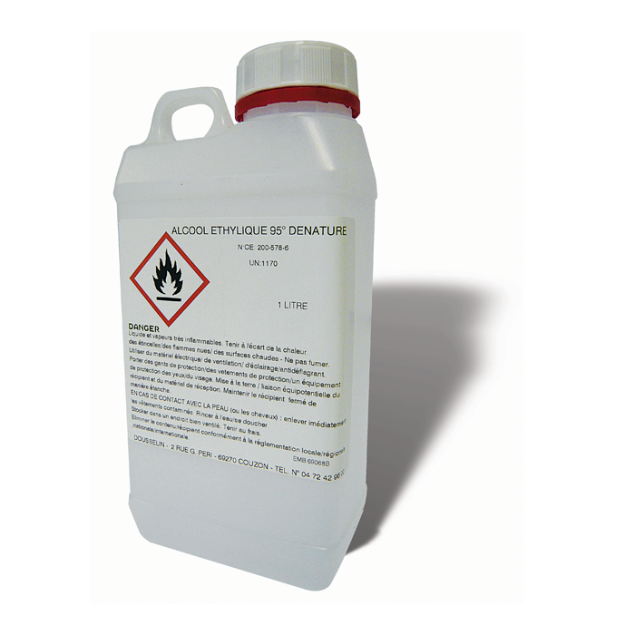 Alcool éthylique 95° interdit à la carburation 1L