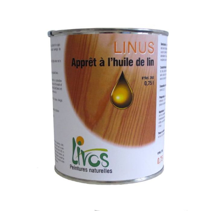 Sous-couche bois chêne Int/Ext Linus 233 Livos 2.5L