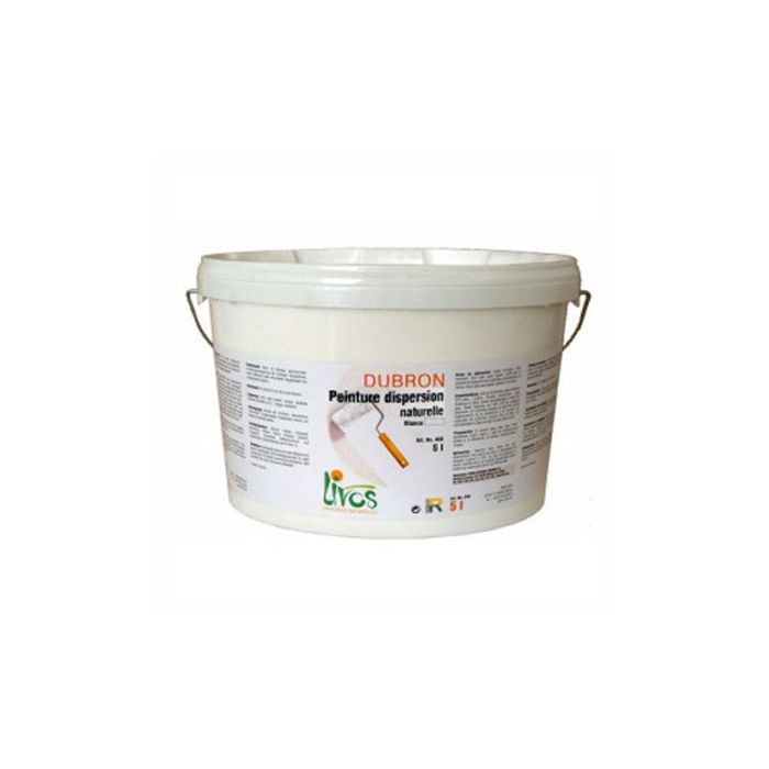 Peinture mate blanche murs et plafonds intérieur DUBRON 1L/8m2 Livos