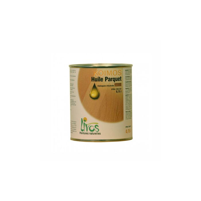Huile parquet KOIMOS 1L/44m2 en 2 couches Livos
