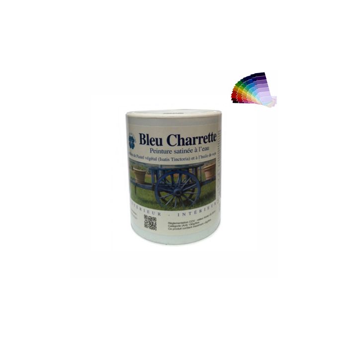 Peinture bleu charrette pour bois extérieur (1L/10m2) Biorox