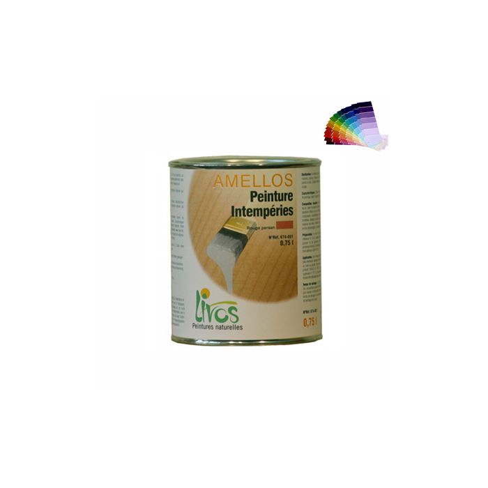 Peinture satinée bois extérieur AMELLOS (1L/22m2) Livos