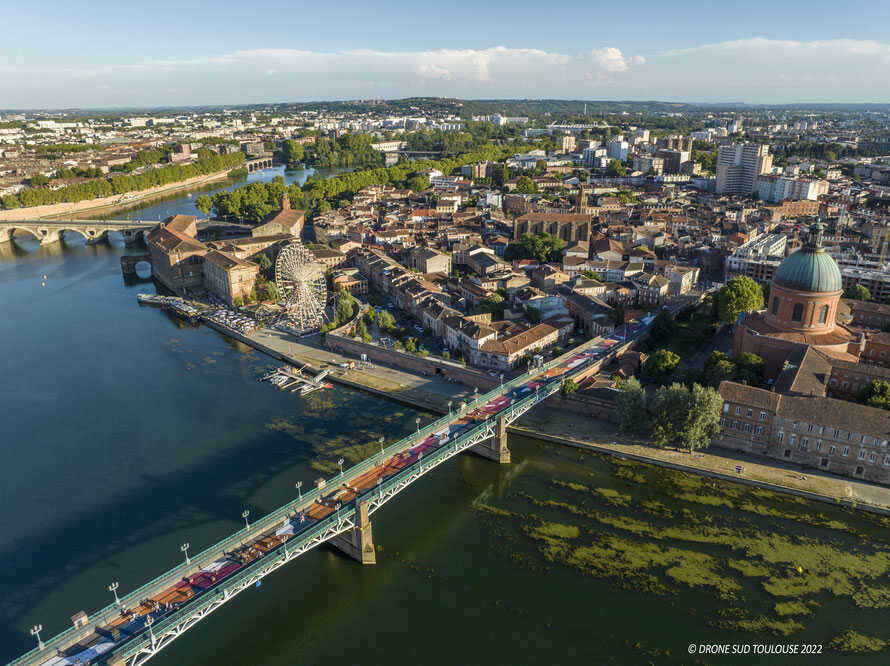 Peinture temporaire Natura pont Toulouse