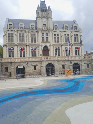 Peinture temporaire sol peinture éphémère sol mairie