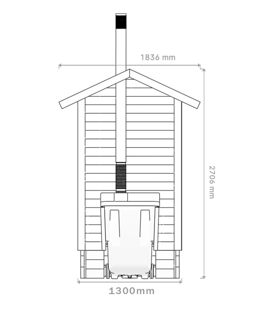 cabane bois toilette seche